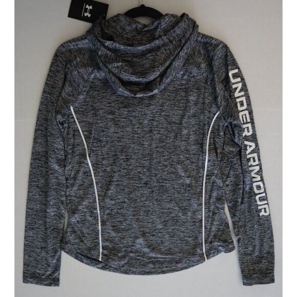 Under Armour 1362868-001 Women's Sz M Black Velocity Wordmark Lightweight Hoodie - Picture 6 of 8